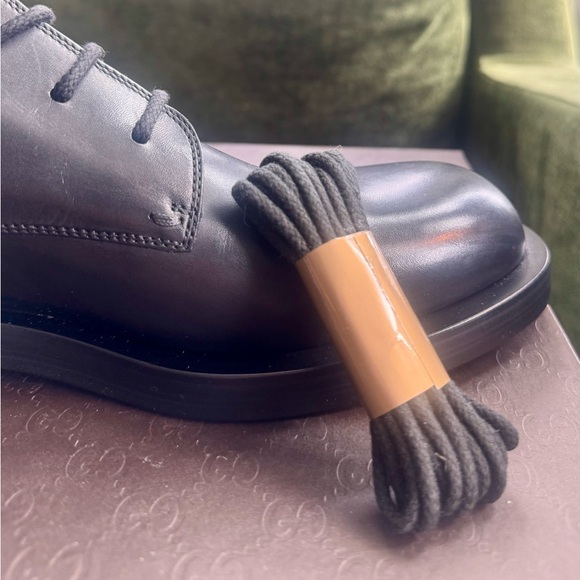 NWT Gucci Military Boot lace- up w/ Double Buckle & a cap toe - Black - Picture 10 of 15